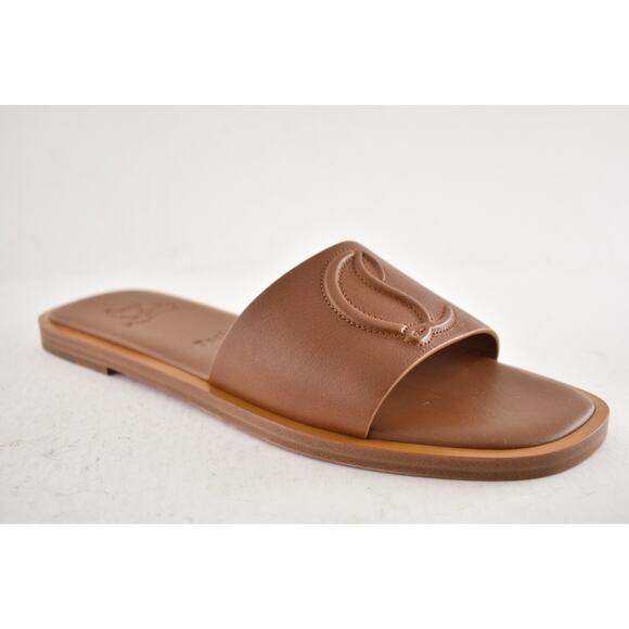 Christian Louboutin CL Mule Flat Cuoio Brown Leather Slide Slip On Sandal 40 - Picture 4 of 15